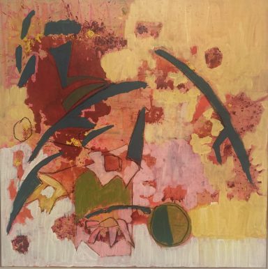 "Blumenwalzer" 2025 Acryl, Pigmente auf Leinwand 100 X100