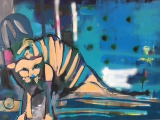 "Mr Tiger" 2023 Acyl auf Leinwand 140 X 100