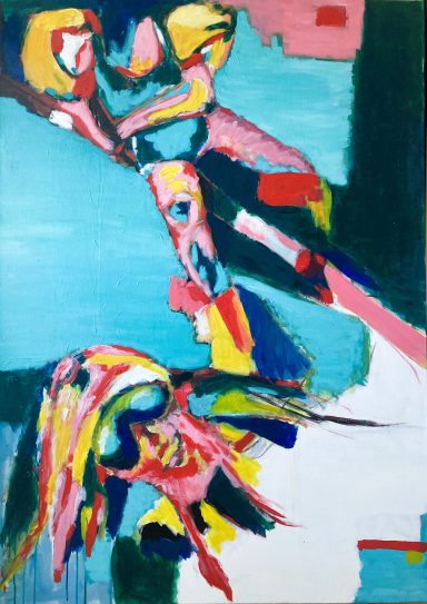 "swimmingpool" 2020 Acryl auf Leinwad 140X100