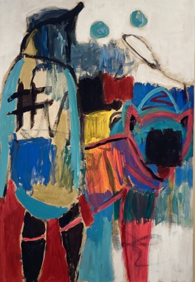 "ohne Titel" 2022 Acyl auf Pappe 70 X 100