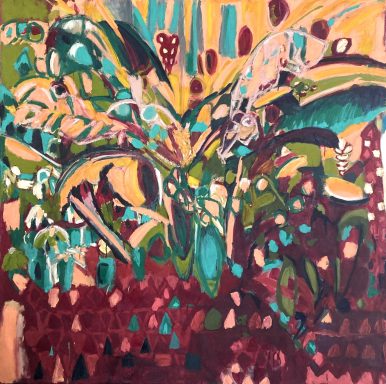 "explotion" 2025 Acryl, Pigmente auf Leinwand 150 X 150