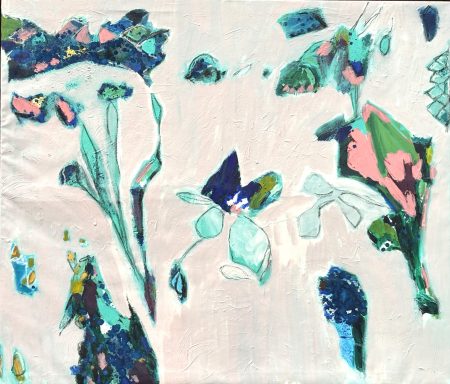 "Verschmelzung" 2026 Acrylfarbe, Pigmente auf Leinwand 140 x 120