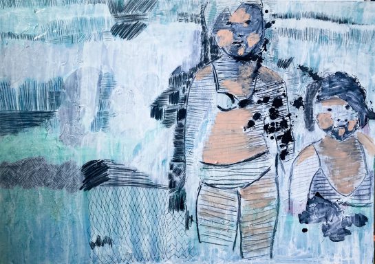 "summer" 2022 Acryl auf Pappe 100X80